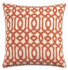 Softline Home Fashions Kaylan Decorative Pillow in Tangerine color.