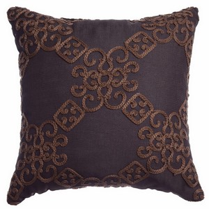 Softline Home Fashions Larissa Decorative Pillow in Chocolate color.