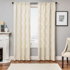 Softline Home Fashions Larissa Drapery Panels in Natural color.