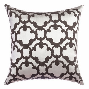 Softline Home Fashions Palmira Tile Decorative Pillow in Designer Grey color.