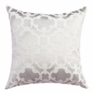 Softline Home Fashions Palmira Tile Decorative Pillow in White color.