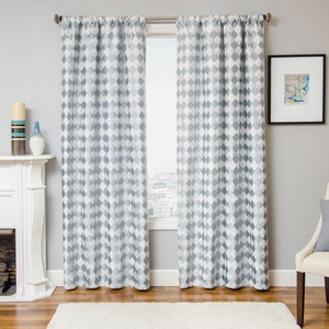 Softline Home Fashions Palmira Drapery Panels in Ocean color.
