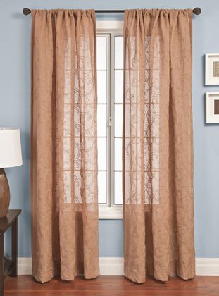Softline Sarasata Sheer Drapery Panels is available in 5 color combinations.
