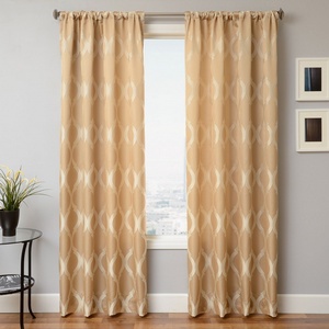 Softline Home Fashions Savannah Drapery Panels in Champagne color.