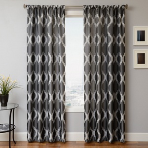 Softline Home Fashions Savannah Drapery Panels in Pewter color.