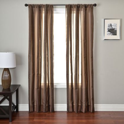 Softline Silva Stripe Sheer Drapery Panels is available in 12 color combinations.