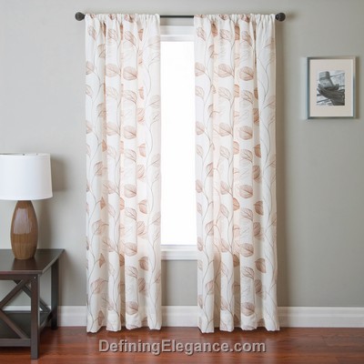 Softline Springdale Sheer Drapery Panels is available in 7 color combinations.