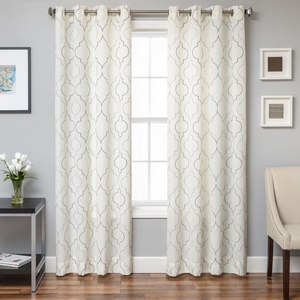 Softline Home Fashions Tarsus Drapery Panels in Grey Pewter color.