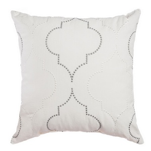 Softline Home Fashions Tarsus Decorative Pillow in Grey White color.