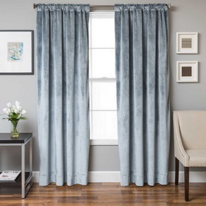 Softline Home Fashions Terni Solid Drapery Panels in Mist color.