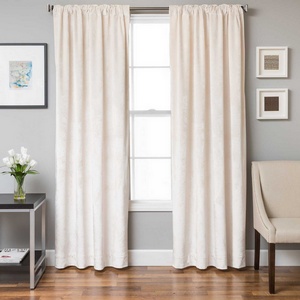 Softline Home Fashions Terni Solid Drapery Panels in Pearl color.