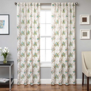 Softline Home Fashions Turin Drapery Panels in Green Blue color.