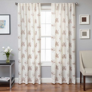 Softline Home Fashions Turin Drapery Panels in White Taupe color.