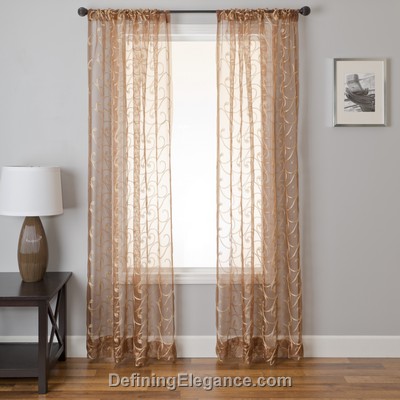 Softline Zayna Sheer Drapery Panels are available in 10 color combinations.