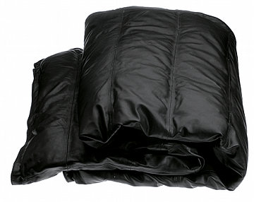 Zoeppritz Matrix Throw & Dec Pillow is made with lambskin and is filled with duck down. Reverses to polyester.