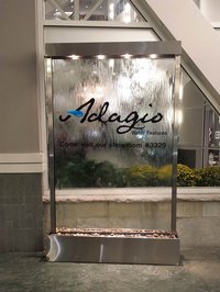 Adagio Water Features - Stainless Steel with Clear Glass