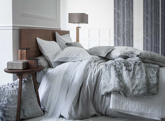 Alexandre Turpault Allure Bedding includes a duvet, flat sheet, shams.