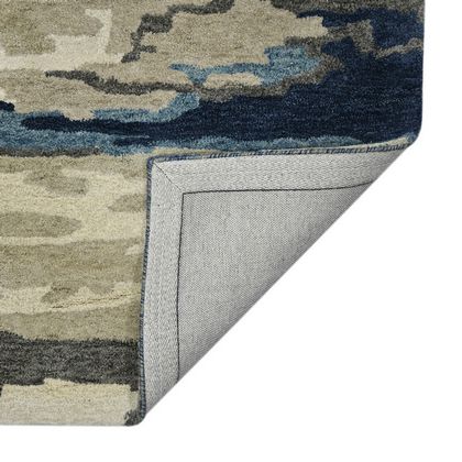 Amer Rugs  ABS-4 Abstract - Blue/Gray - Back View