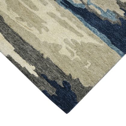 Amer Rugs  ABS-4 Abstract - Blue/Gray - Corner View
