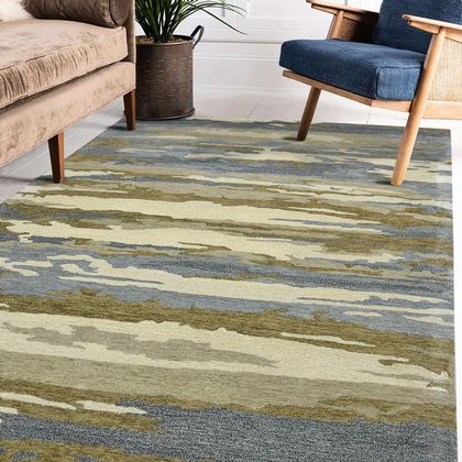 Amer Rugs  ABS-5 Abstract - Tan/Gray - Room View