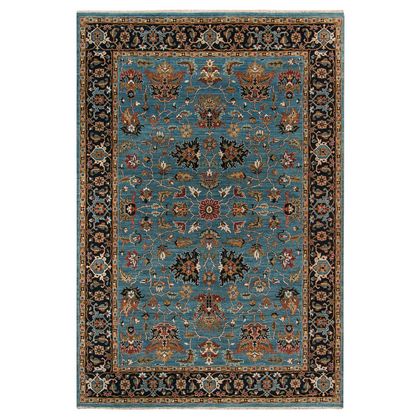 Amer Rugs ANQ-12 Antiquity - Turquoise - Vertical View