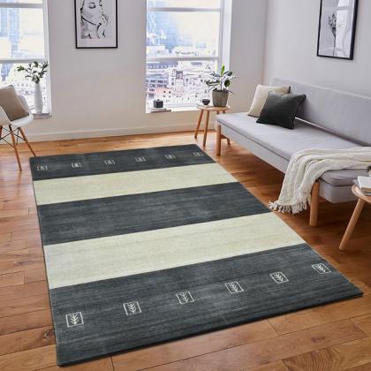 Amer Area Rugs BLN-5 Blend - Charcoal/Light Gray - Room View