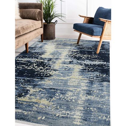 Amer Rugs HRM-1 Hermitage - Blue Sapphire - Room View