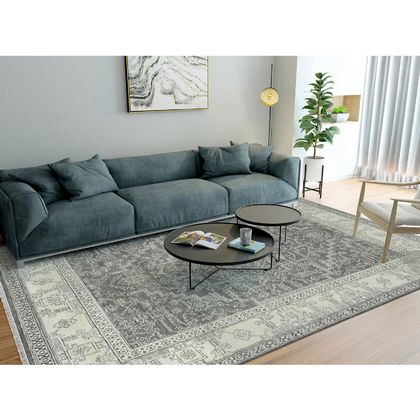 Amer Rugs NUI-4 Nuit Arabe - Silver - Room View