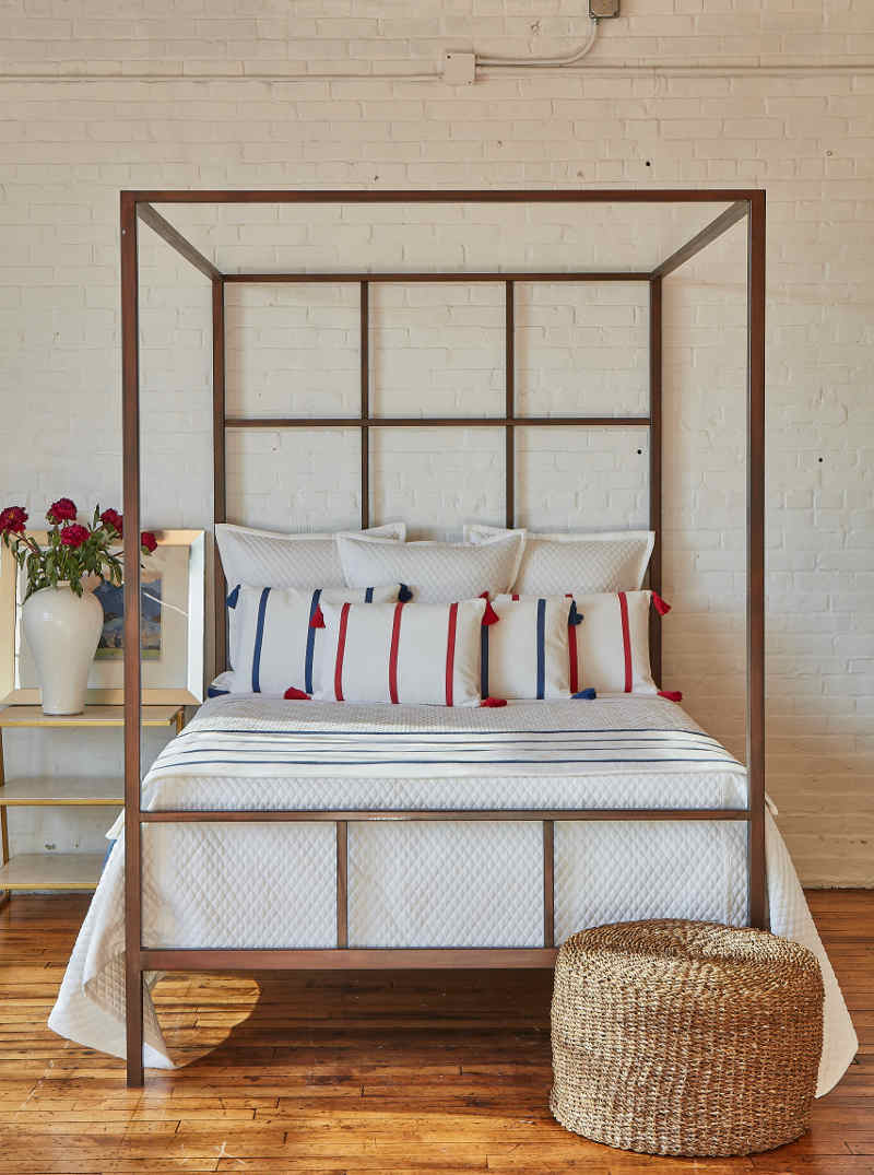 Ann Gish Canvas Stripe & Faux Flax Bedding Set - Art of Home