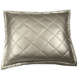 Faux Taupe Leather Pillow
