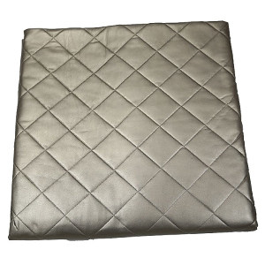 Faux Taupe Leather Throw