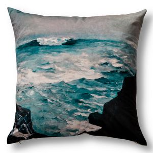 Ann Gish MET x Seascape Cannon Rock Pillow