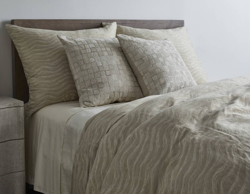 Ann Gish Designs Travertine Duvet & Sham & Pillow Collection - Room View.