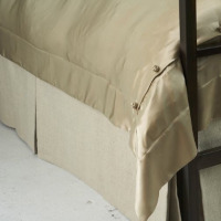 Ann Gish Designs - Basketweave Sham/French Knots & Tailored Bed Skirt