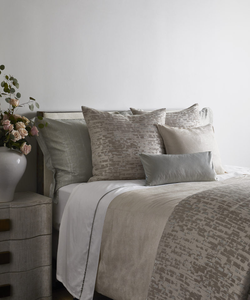 Ann Gish Designs Delphi Duvet & Pillow & Sham & Throw Collection - Room View.