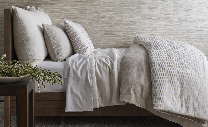 Ann Gish Designs Ingot Duvet & Throw & Pillow & Sham Collection - Room View.