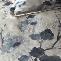 Ann Gish Designs - Jardin Fleur Silver Duvet & Pillow & Sham