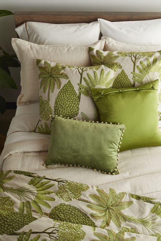 Ann Gish Designs Majorelle Throw & Pillow Collection - Room View.