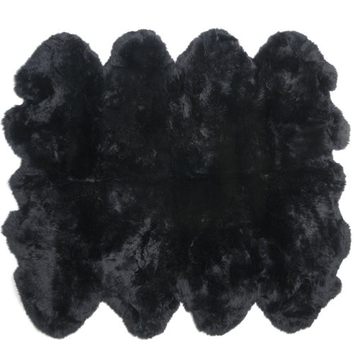 Fibre by Auskin Longwool Black Octo Pelt Rugs.