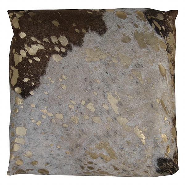 Metallic Cowhide Decorative Pillow - View #2