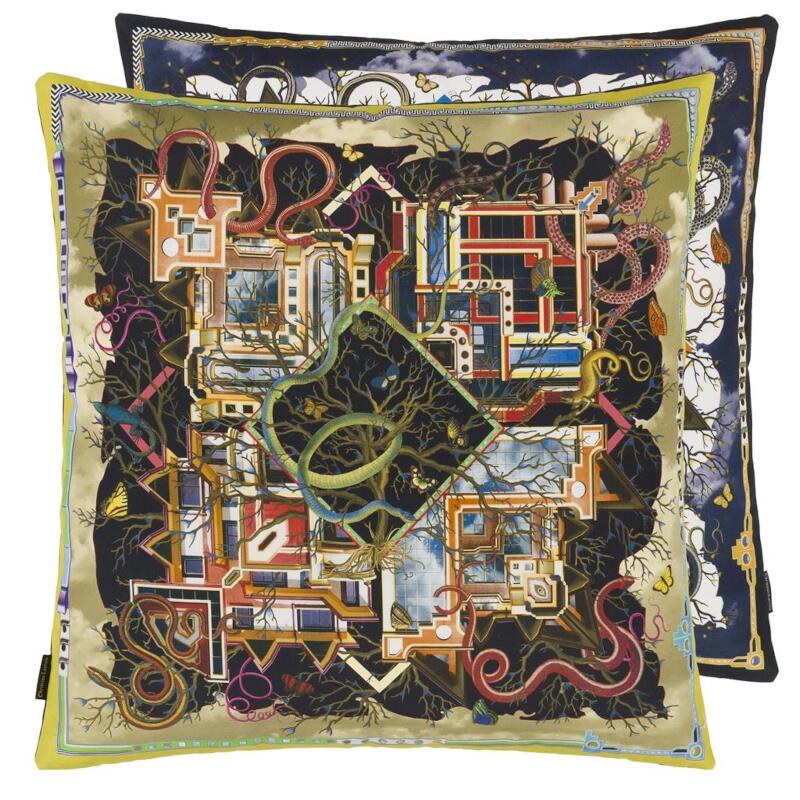 Christian Lacroix Archeologie Mosaique Decorative Pillow - Front and Reverse