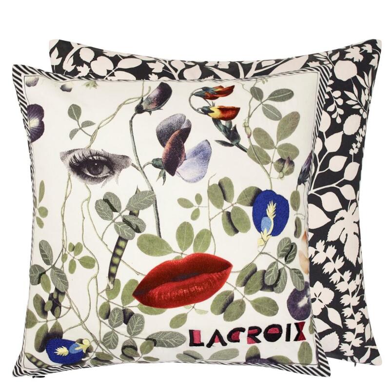 Christian Lacroix Dame Nature Printemps Decorative Pillow - Front and Reverse