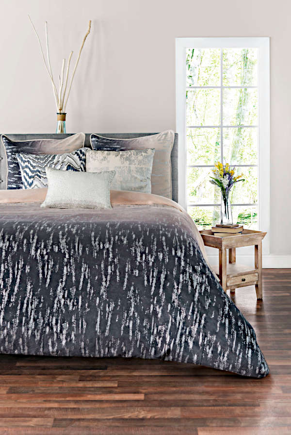 Cloud9 Design Fez Ombre Shaded Bedding - Silver Foil