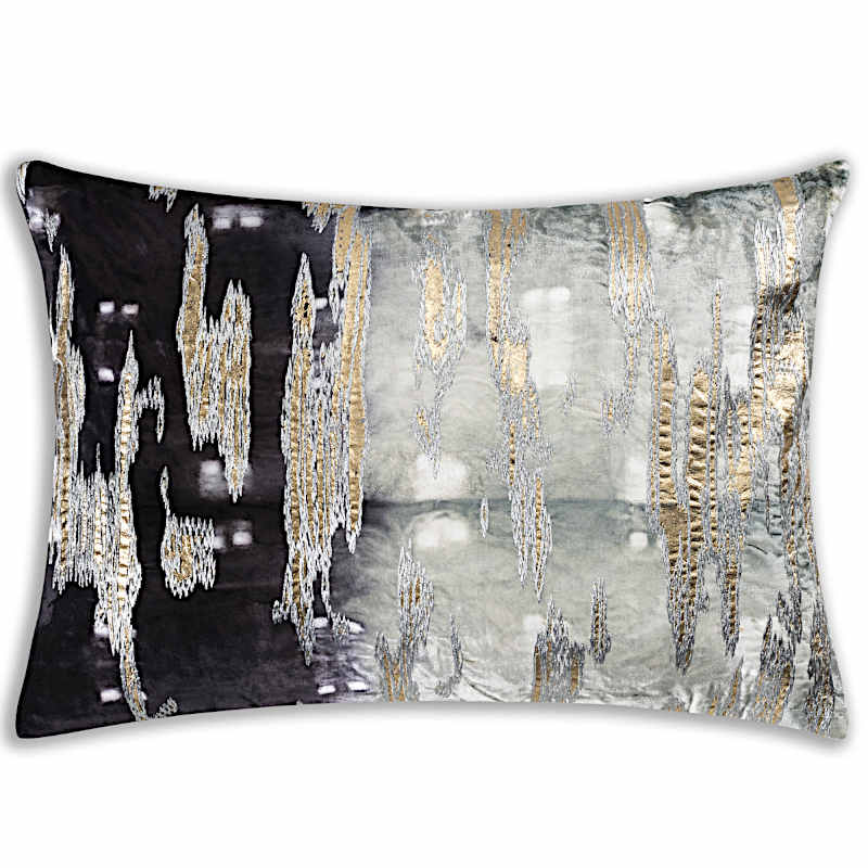 Cloud9 Design Boheme Charcoal Shibori Decorative Pillow - BOHEME06C-CHL (14x20)