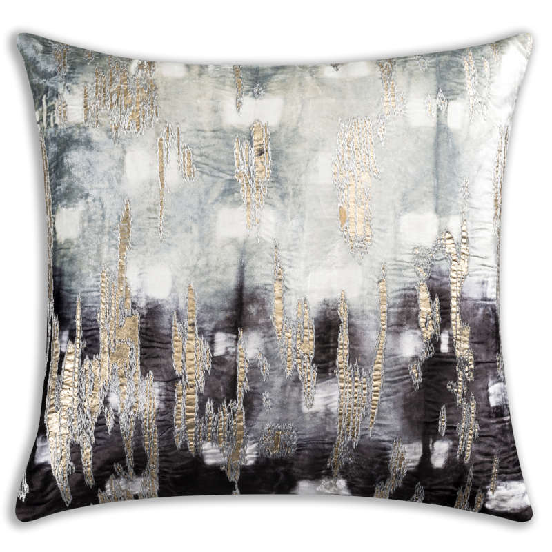 Cloud9 Design Boheme Charcoal Shibori Decorative Pillow - BOHEME06J-CHL (22x22)