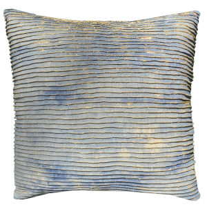 Cloud9 Design Capri Charcoal Tie Dye with Gold Print Decorative Pillow