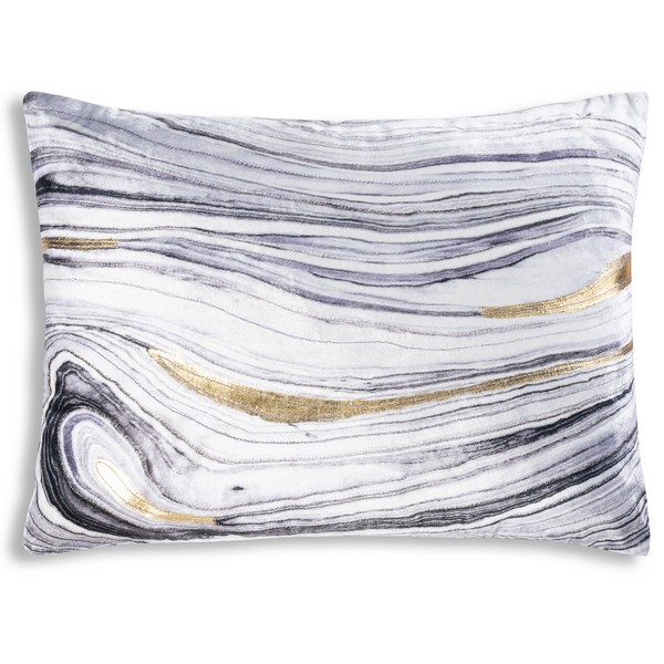 Cloud9 Design Mayaro Gold Brushstroke Printed Decorative Pillow - CA2436C-GY (14x20)