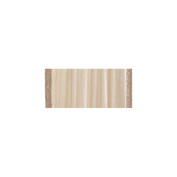 Cloud9 Design Ellie Drapery Panel - Wheat Linen/Gold Bead (Close Up).