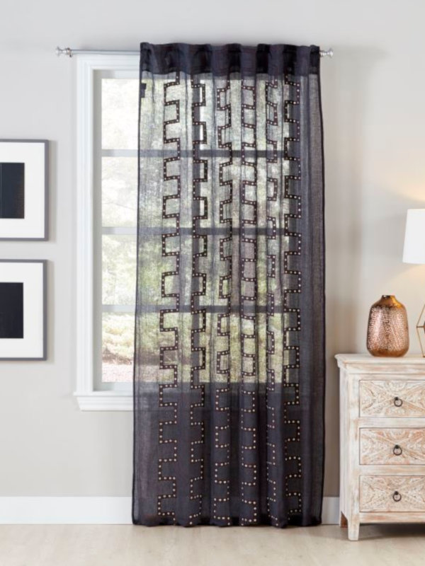 Cloud9 Design Lilly Drapery Panel - Charcoal.
