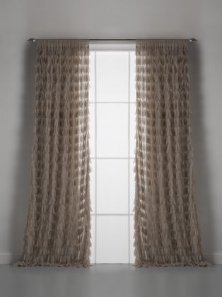 Couture Dreams Chichi Solid Petal Drapery Panel - Sable